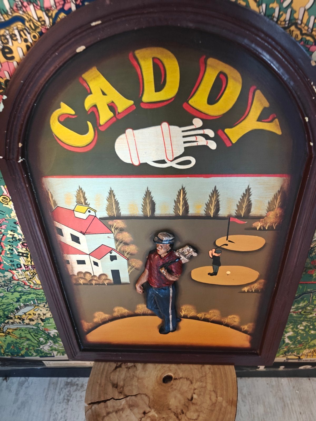 Prachtig 3D Pub bord met diepte Golf Caddy 60 x 40 cm
heeft, Ophalen of Verzenden