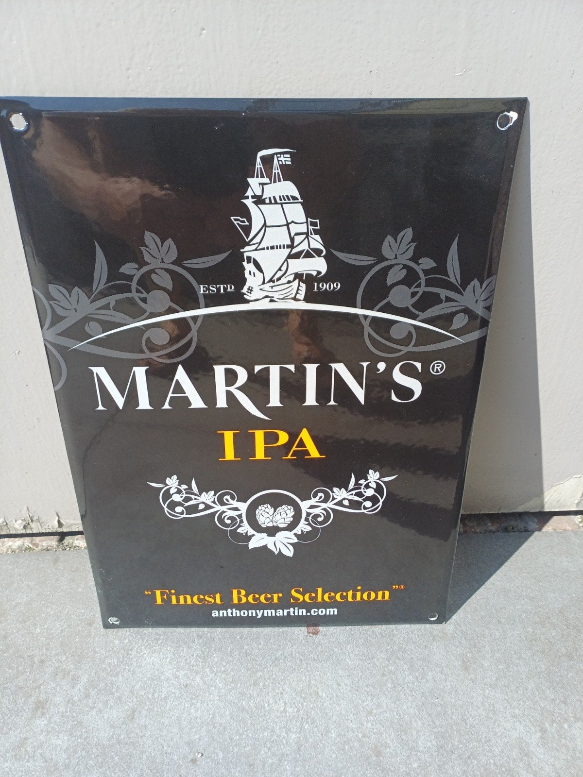 Emaille bord Martin's IPA bier, Ophalen of Verzenden