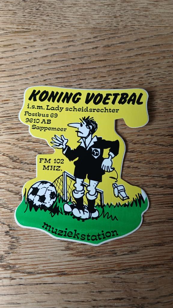 Sticker piraat amateurzender radio Koning Voetbal, SAPPEMEER, Verzamelen, Ophalen of Verzenden, Zo goed als nieuw