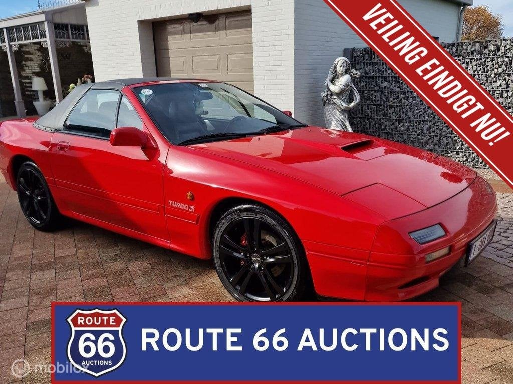 Mazda RX-7 Cabriolet | 1988 | Route 66 Auctions, Auto's, Overige carrosserieën, Zwart, Bedrijf, Handgeschakeld