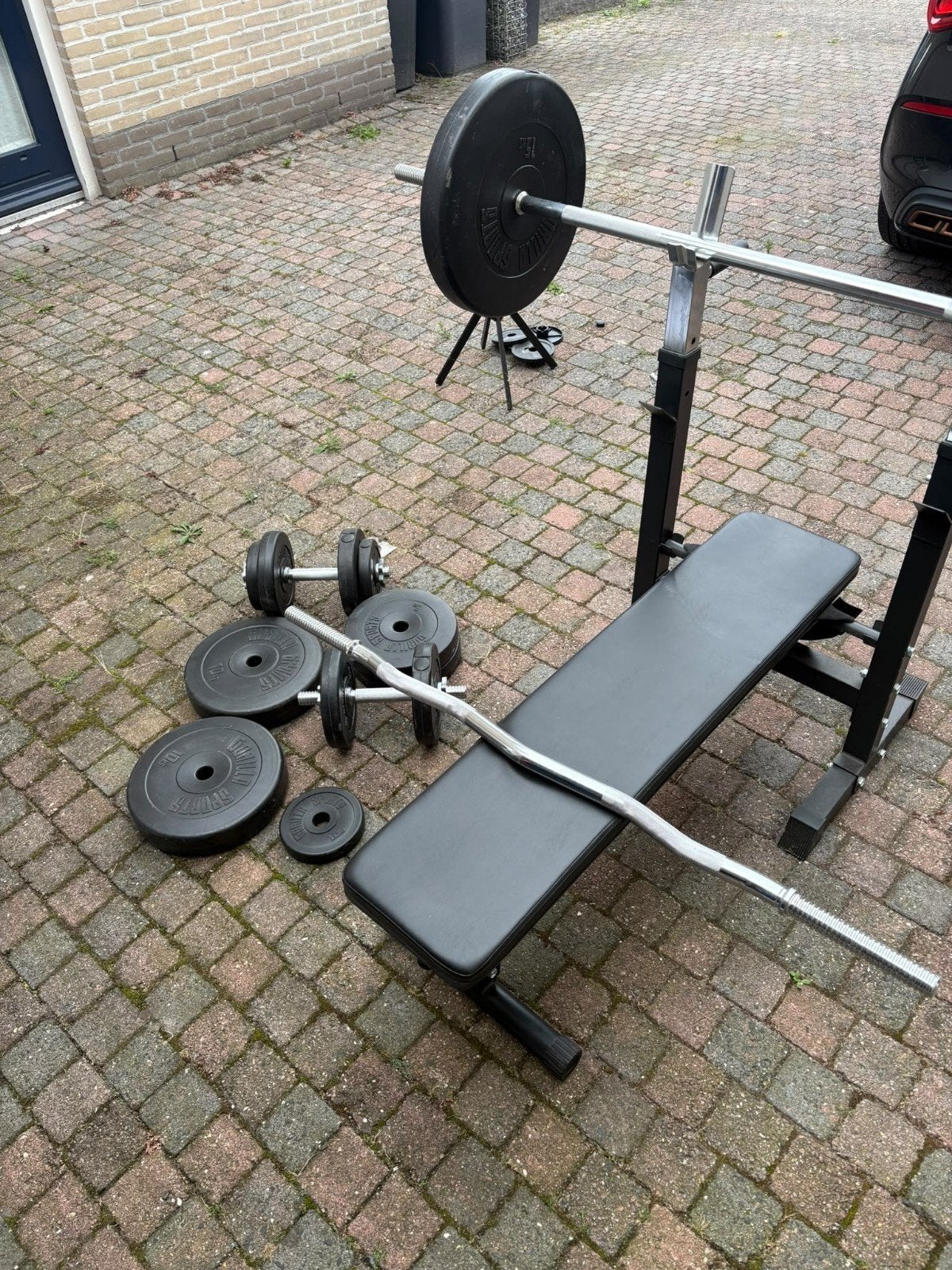 Gorilla Sports Halterbankl, Ophalen, Gebruikt, Armen, Halterset