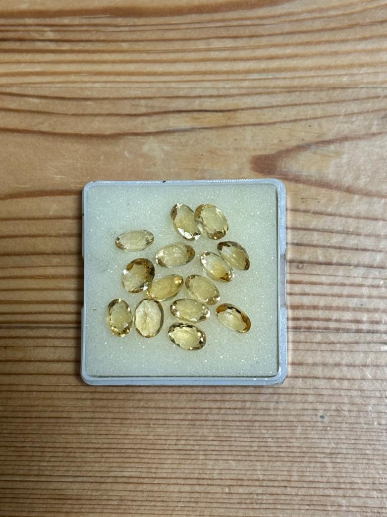 Citrien edelstenen set - 14 ovalen, 16.3ct totaal, Ophalen of Verzenden, Nieuw