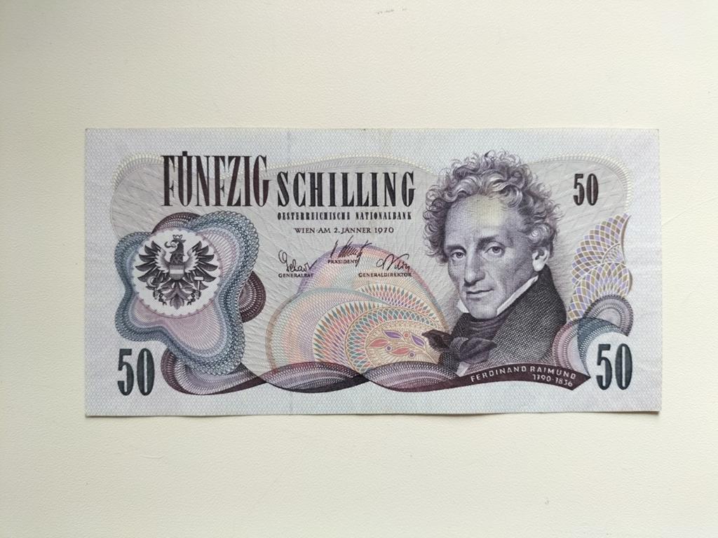 Oostenrijk 50 shillings 1970 - Prachtig biljet, Ophalen of Verzenden, Oostenrijk, Los biljet