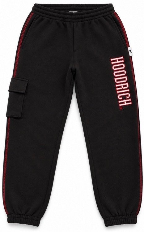 Hoodrich joggingbroek - Zwart met rode details - Maat M, Kleding | Heren, Verzenden, Zo goed als nieuw, Maat 48/50 (M), Zwart