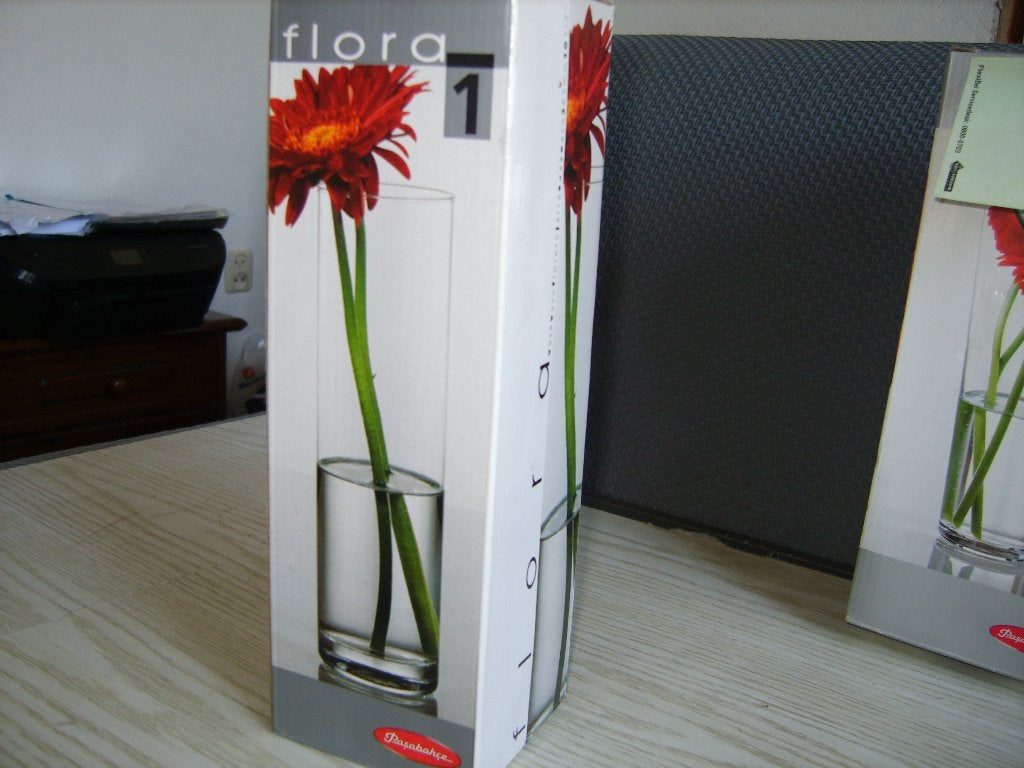 Vaas recht 26,5cm, 26 cm, Transparant, Nieuw, Ophalen of Verzenden