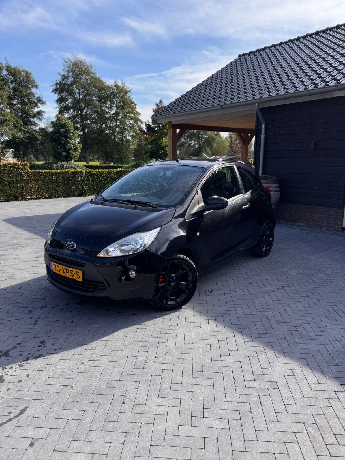 Ford Ka 1.2 69pk 2012 Zwart, Voorwielaandrijving, Stof, 1242 cc, 4 cilinders
