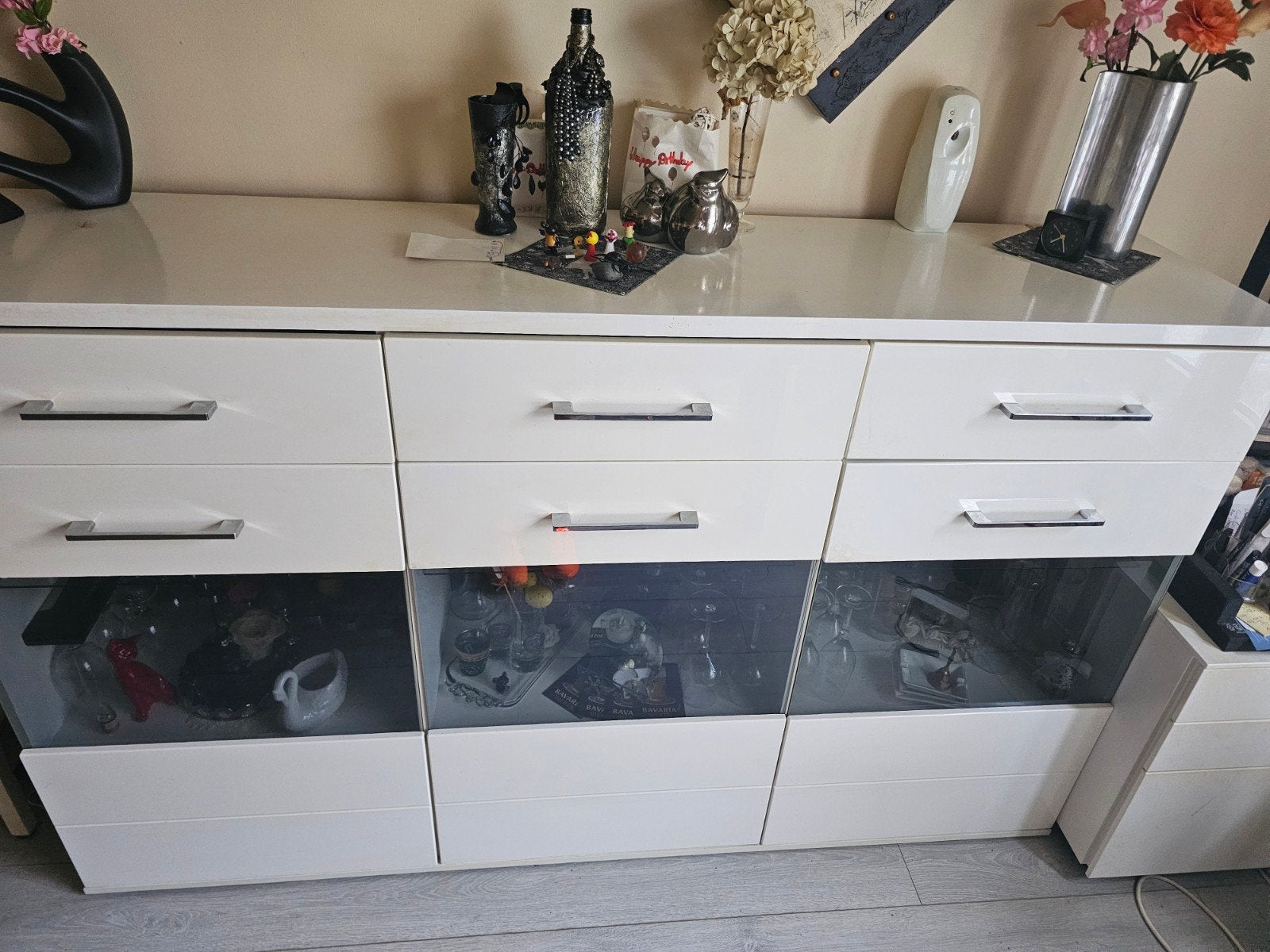 dressoir gratis afhalen hoger dan normaal 110cm, Huis en Inrichting, Ophalen, Gebruikt, Glas, Met deur(en)
