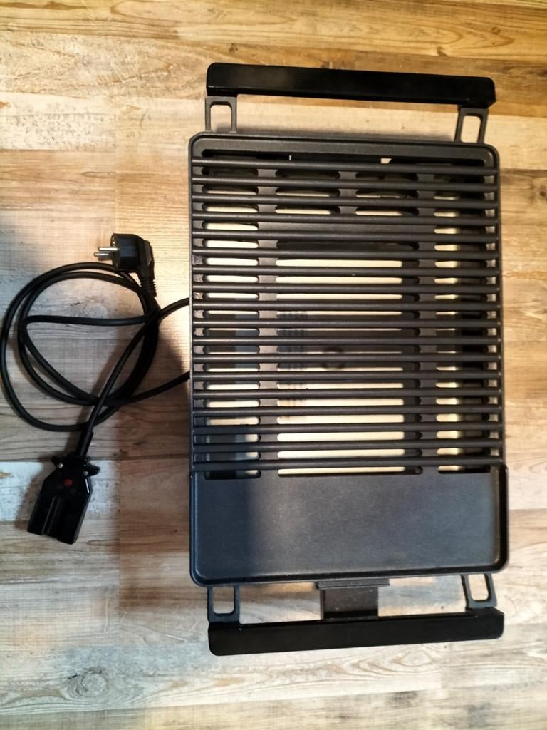 Elektrische Gietijzeren Grillplaat 40x29 cm, Ophalen, Gebruikt, Tafelgrill