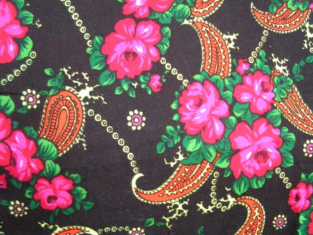 coupon klederdrachtstof met rozen nr DD 316, Verzenden, Nieuw, 30 tot 120 cm, Katoen