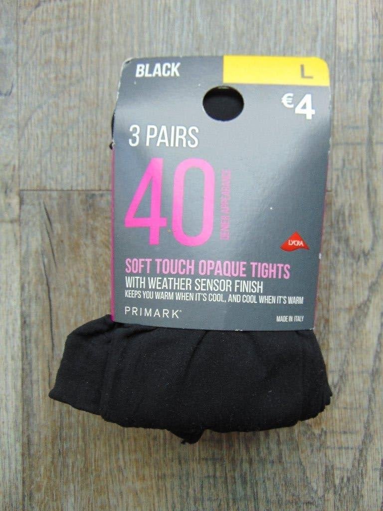 Set van 3 stuks panty's zwart maat L NIEUW 40 denier, Kleding | Dames, Leggings, Maillots en Panty's, Primark, Zwart, Nieuw, Ophalen of Verzenden