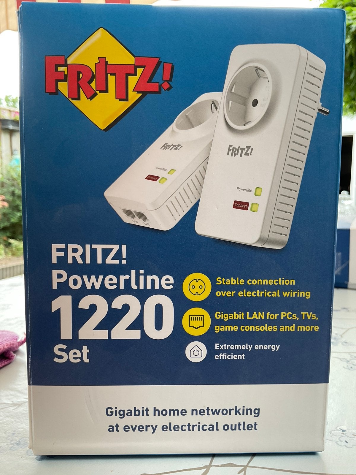 FRITZ! Powerline 1220 Set – Gigabit via stopcontact, Ophalen of Verzenden, Zo goed als nieuw