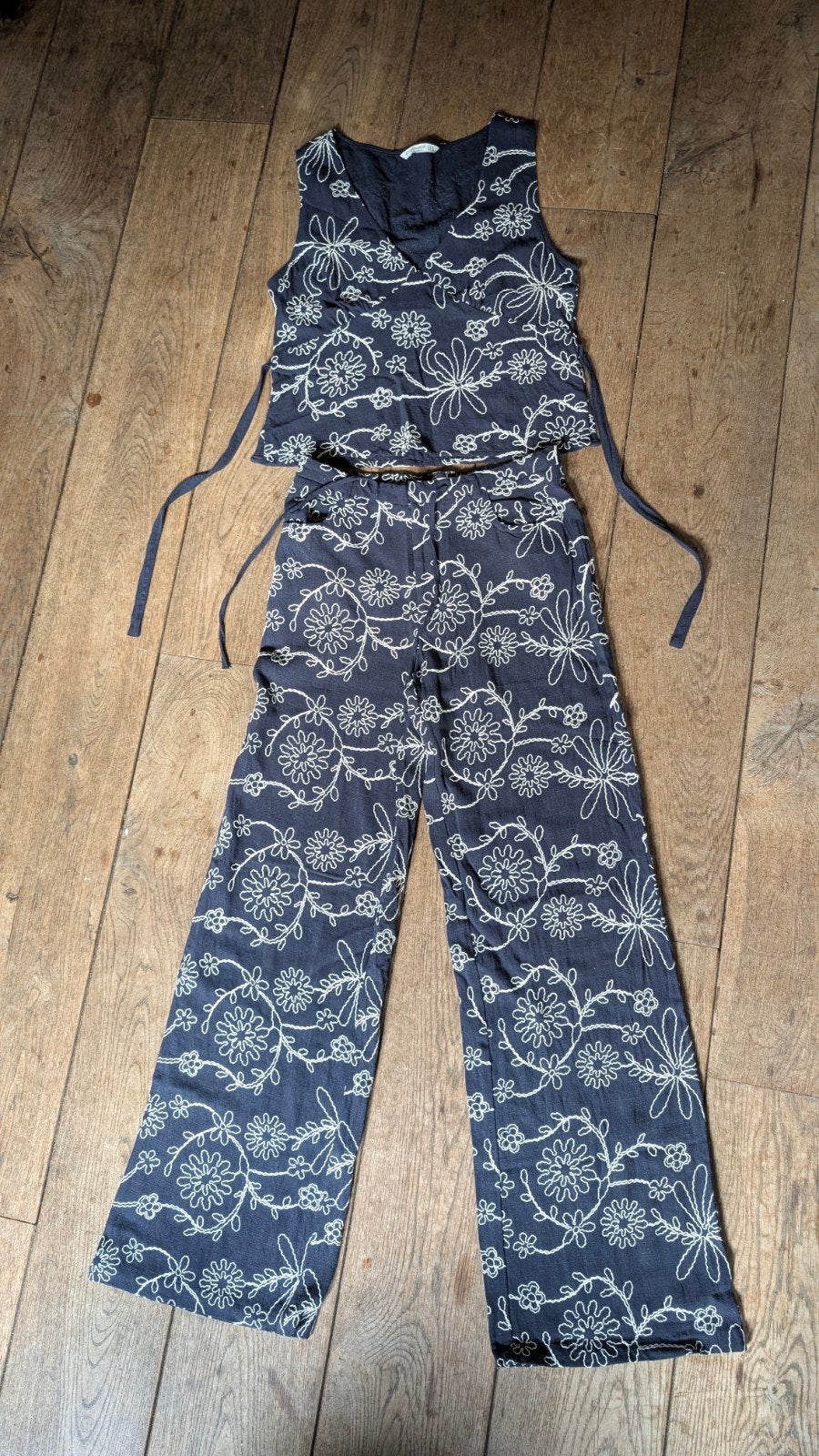 ZGAN Stradivarius zomer broekpak maat 36, Blauw, Ophalen of Verzenden, Zo goed als nieuw, Stradivarius