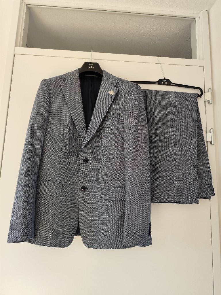 Pak van de We x van Gils, Kleding | Heren, Maat 48/50 (M), Zo goed als nieuw, Grijs, Van Gils