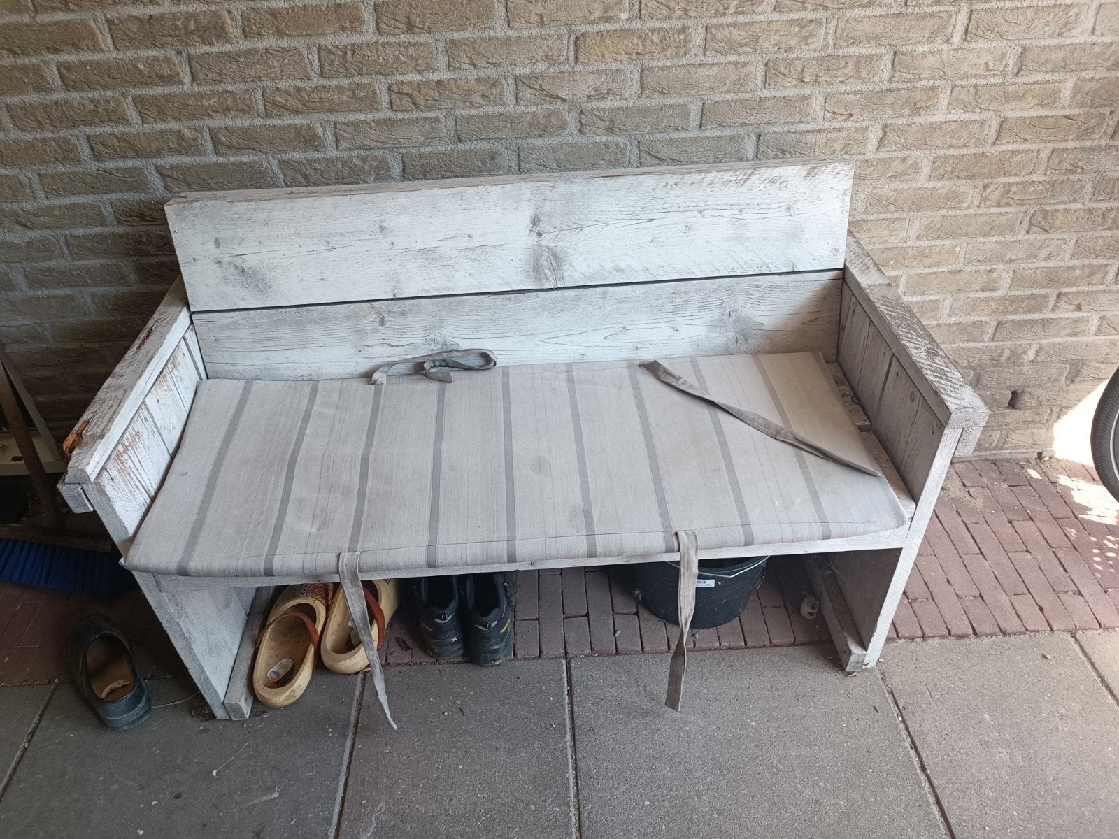 GRATIS Houten bankje, Ophalen of Verzenden, Gebruikt, Hout