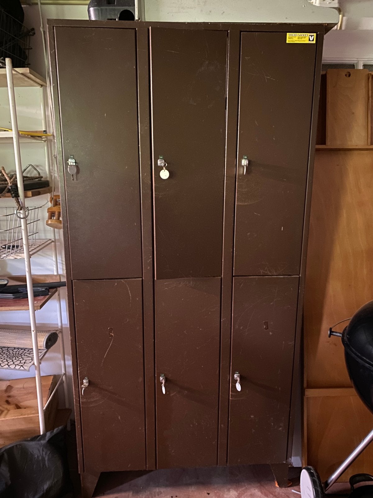 Retro metalen lockerkast, Huis en Inrichting, Ophalen, Gebruikt