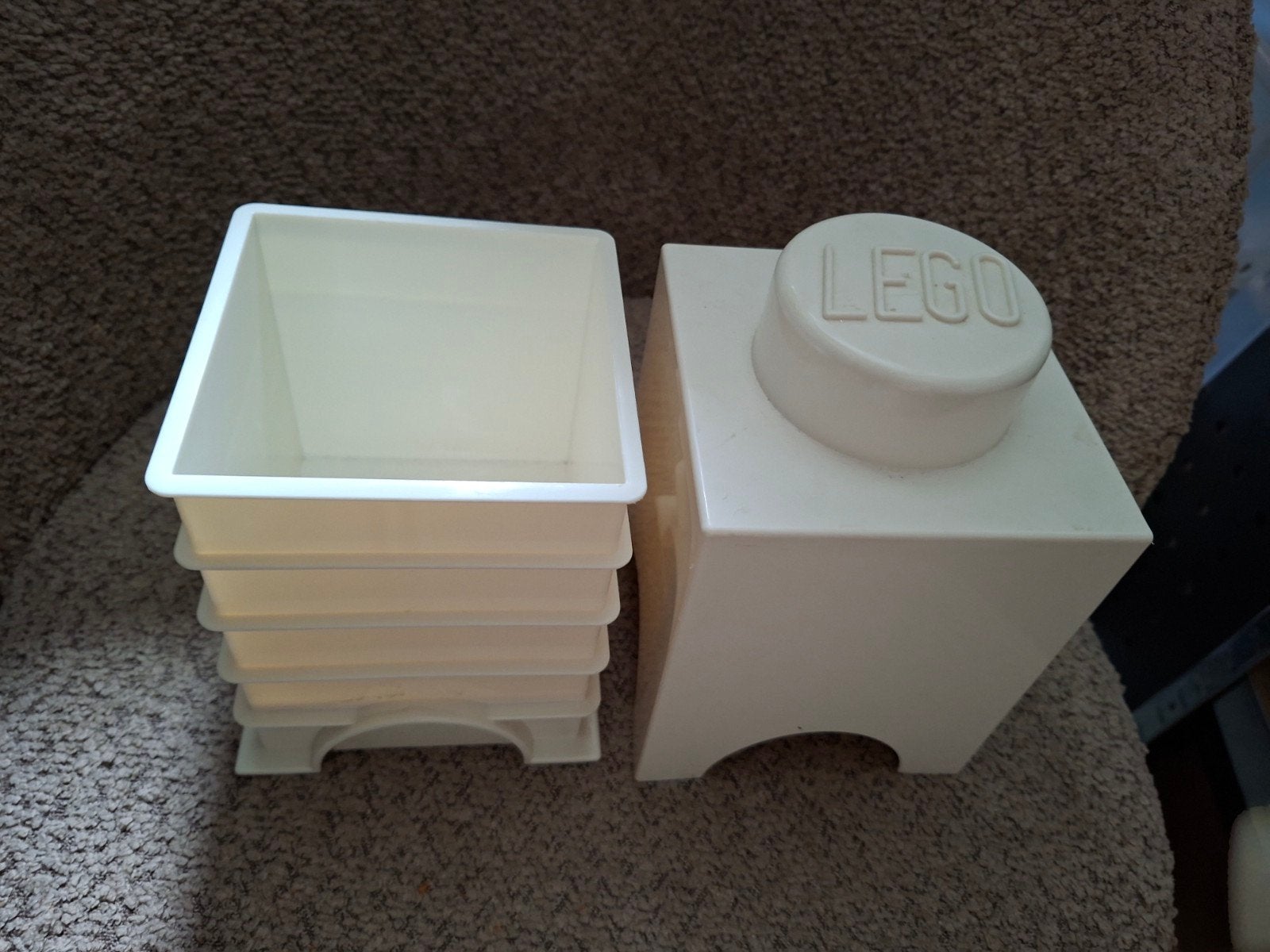 Lego opbergbrick wit - Handige opberger voor Lego stenen e.o, Gebruikt, Overige thema's, Lego, Overige typen
