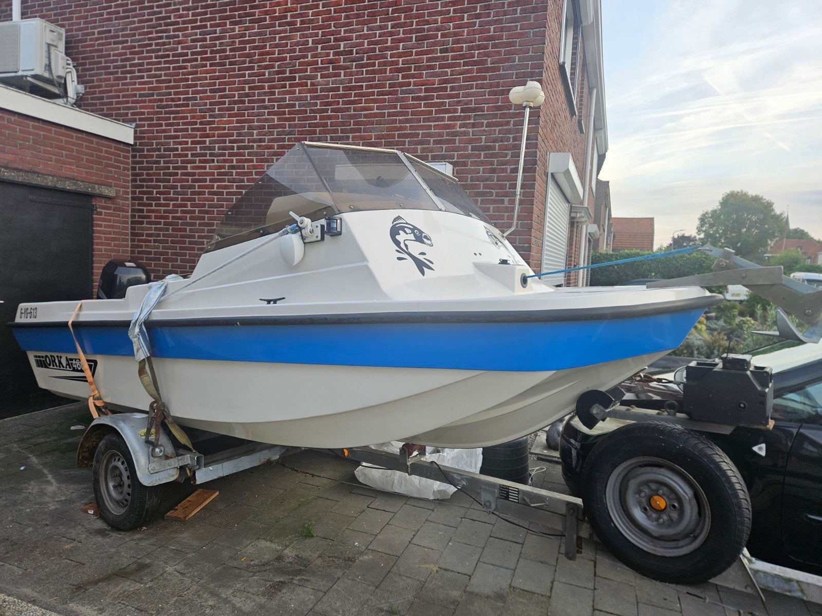 Orca 460 met 60pk suzuki visboot/toerboot, Ophalen, Gebruikt, Viertaktmotor, Minder dan 70 pk