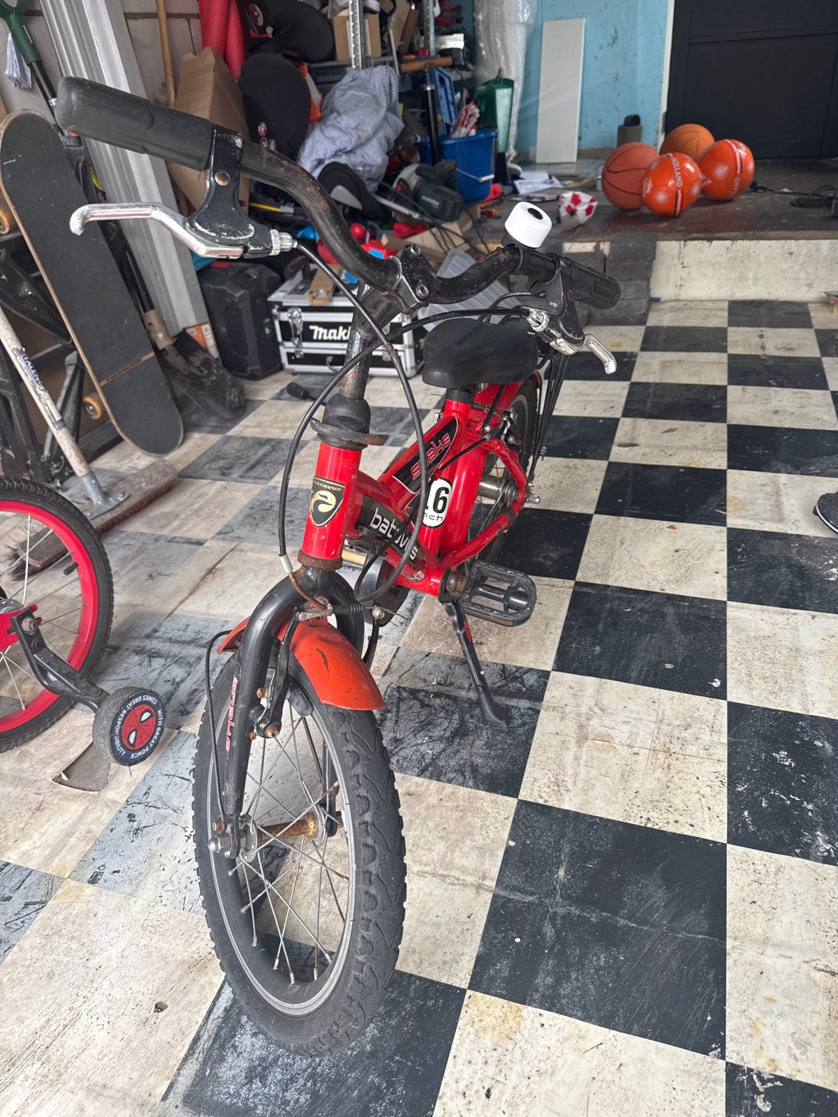 Batavus Snake 16 inch jongensfiets - Rood, Ophalen, Gebruikt, Velgrem, Batavus