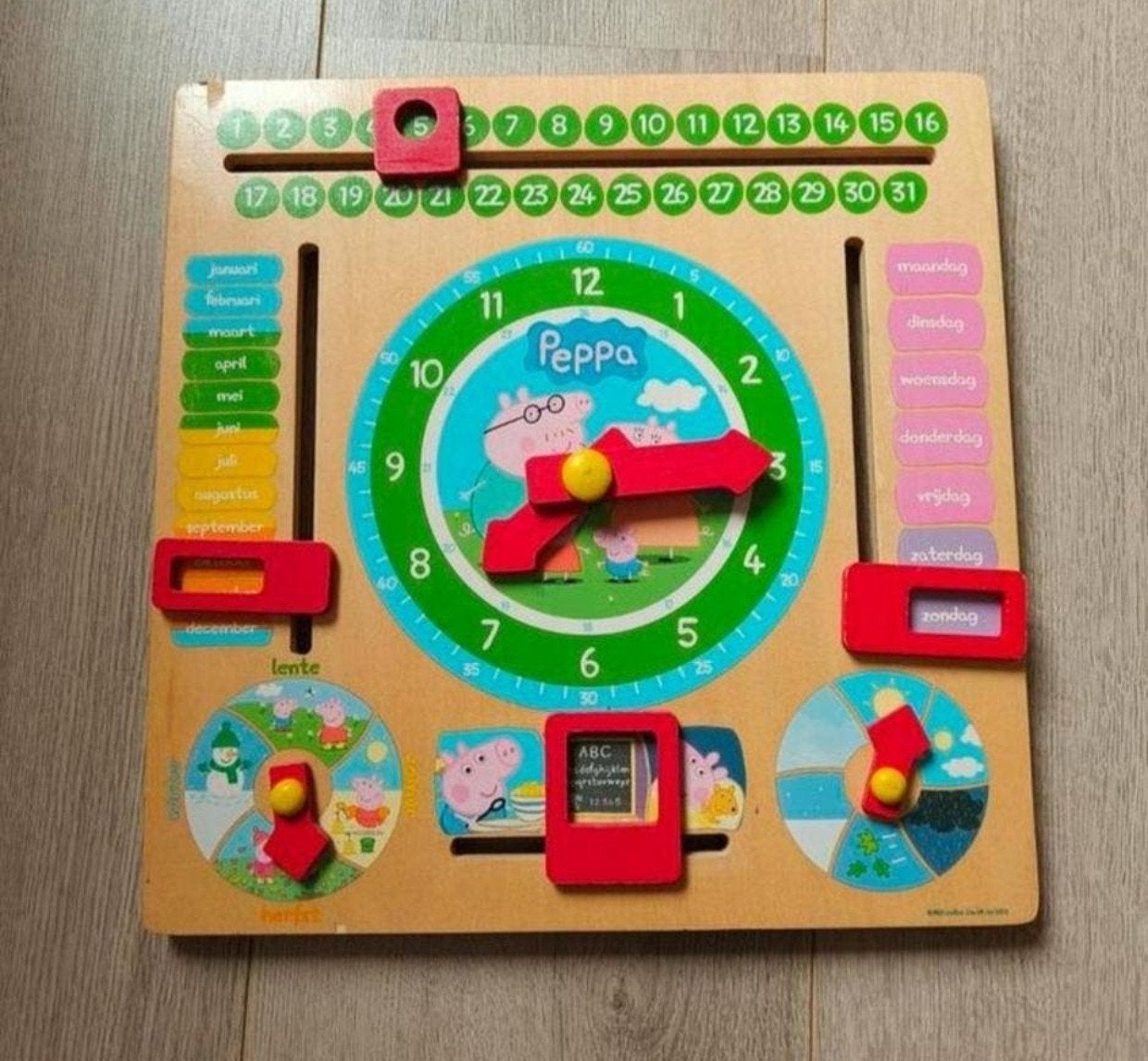 Kalenderklok Peppa pig, Ophalen of Verzenden, Gebruikt