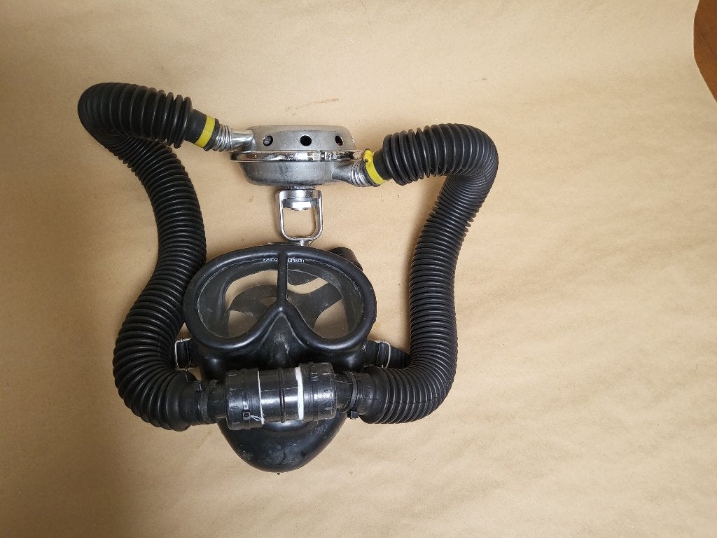 Dräger dubbelslang automaat met masker, Watersport en Boten, Ophalen of Verzenden, Gebruikt, Duikfles