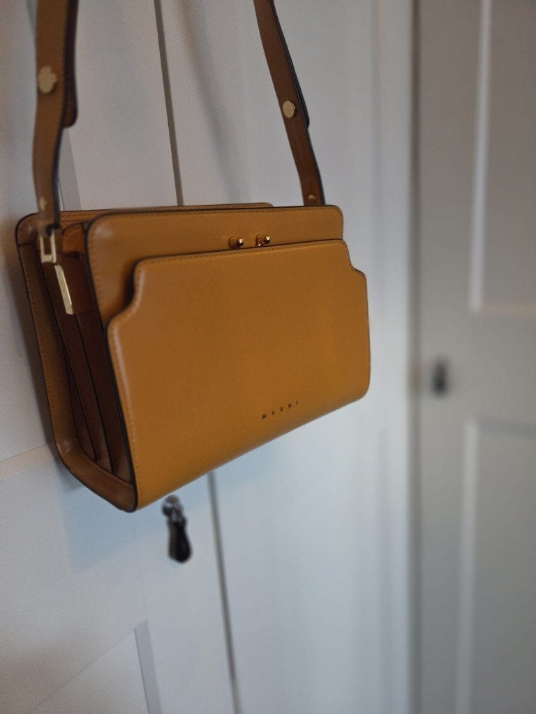 Marni Trunk Reverse Bag Mustard Color, Ophalen of Verzenden, Nieuw, Overige kleuren, Handtas