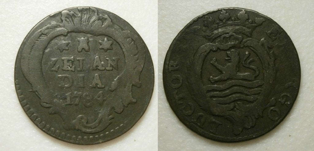 PD11539 Zeeland Duit 1784 - S -, Ophalen of Verzenden, Vóór koninkrijk, 1 cent, Losse munt