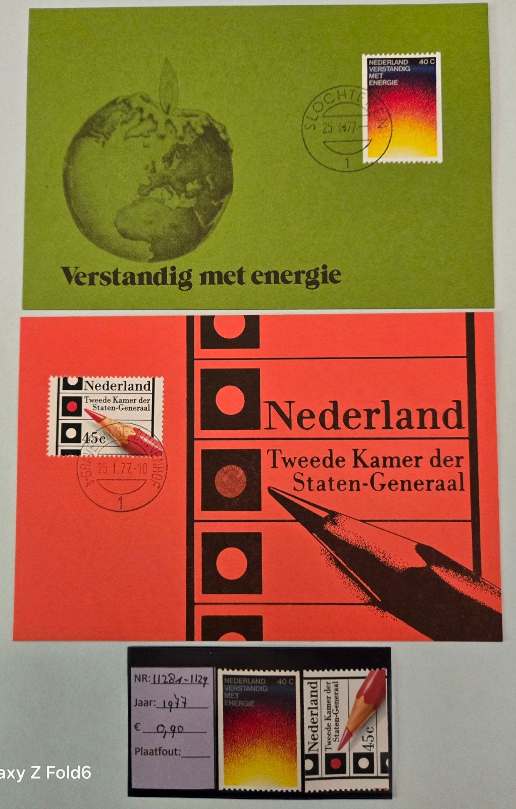 Nederlandse postzegels 1977: Energie en Tweede Kamer, Postzegels en Munten, Postzegels | Nederland, Ophalen of Verzenden