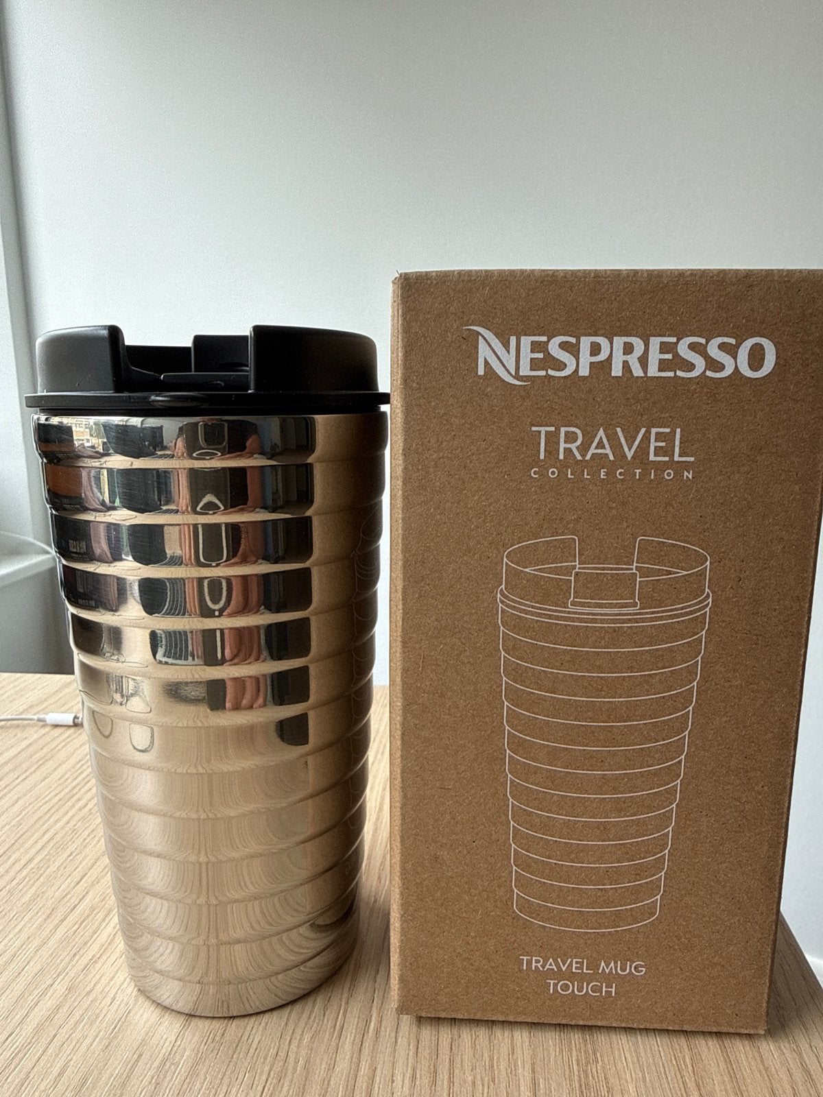 Nespresso Travel Mug Touch - Nieuw in doos, Overige typen, Ophalen of Verzenden, Metaal, Overige merken