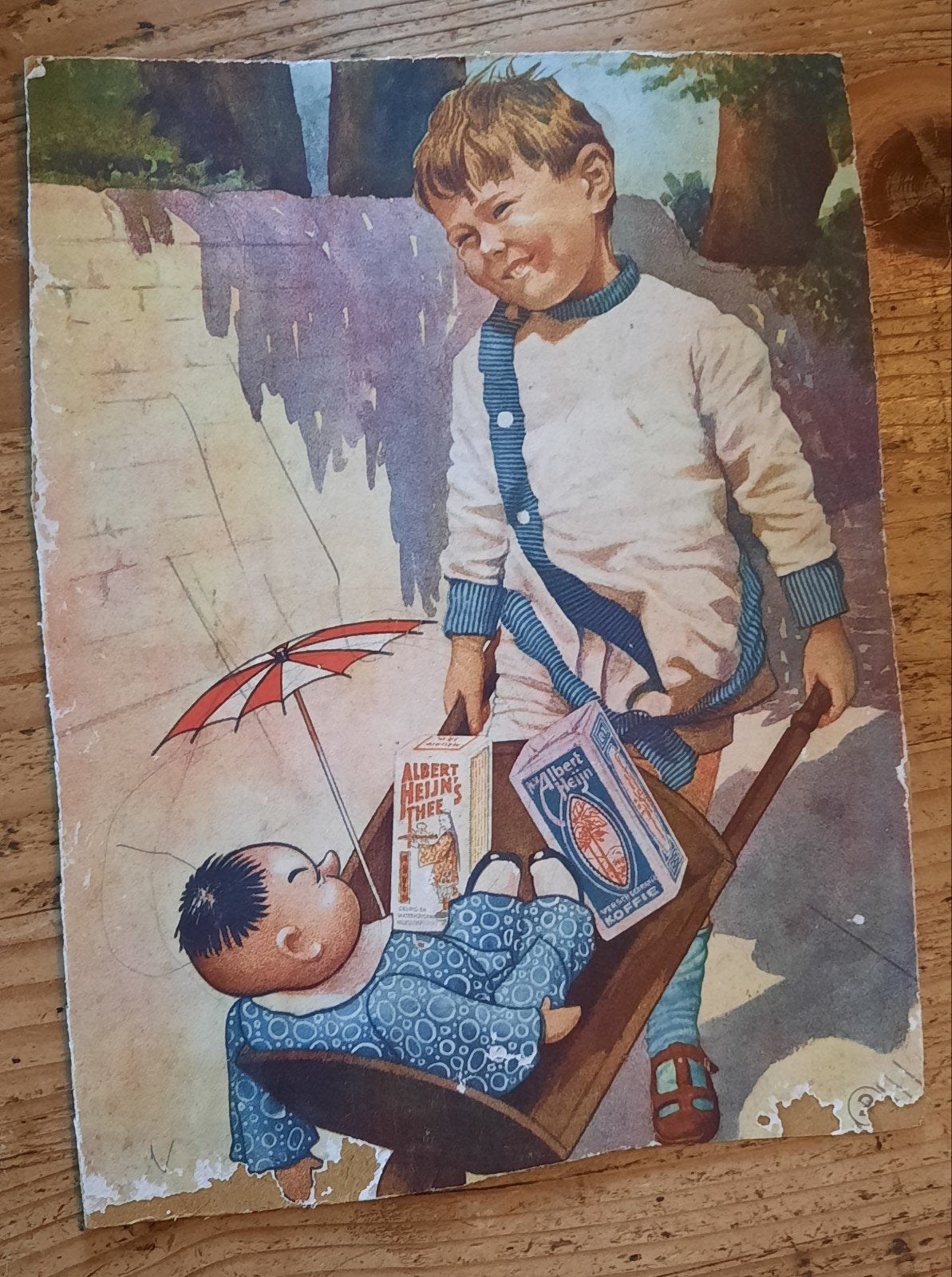 Vintage Albert Heijn puzzel, incompleet, Verzenden, Meer dan 50 stukjes, Gebruikt, 6 jaar of ouder