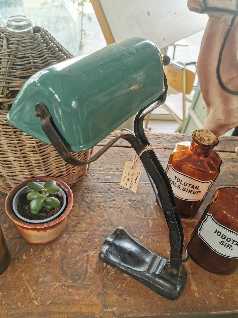 Antieke Bolichwerke notarislamp/bankierslamp, Ophalen of Verzenden