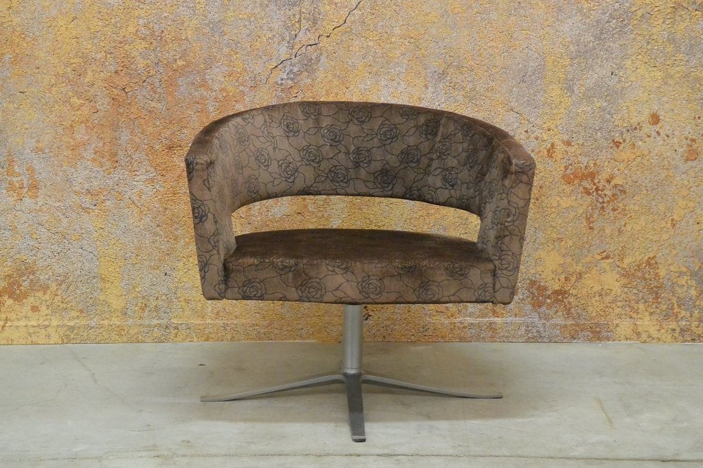 Als NIEUW! bruine stoffen Montis Turner design draaifauteuil, Montis, Montis, 75 tot 100 cm, Ophalen of Verzenden