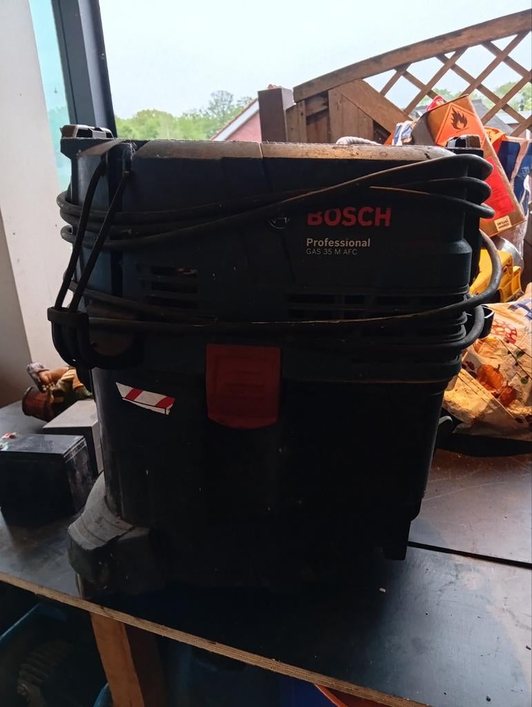 Bosch Blauw Bouwstofzuiger, Doe-het-zelf en Verbouw, Ophalen of Verzenden, Gebruikt