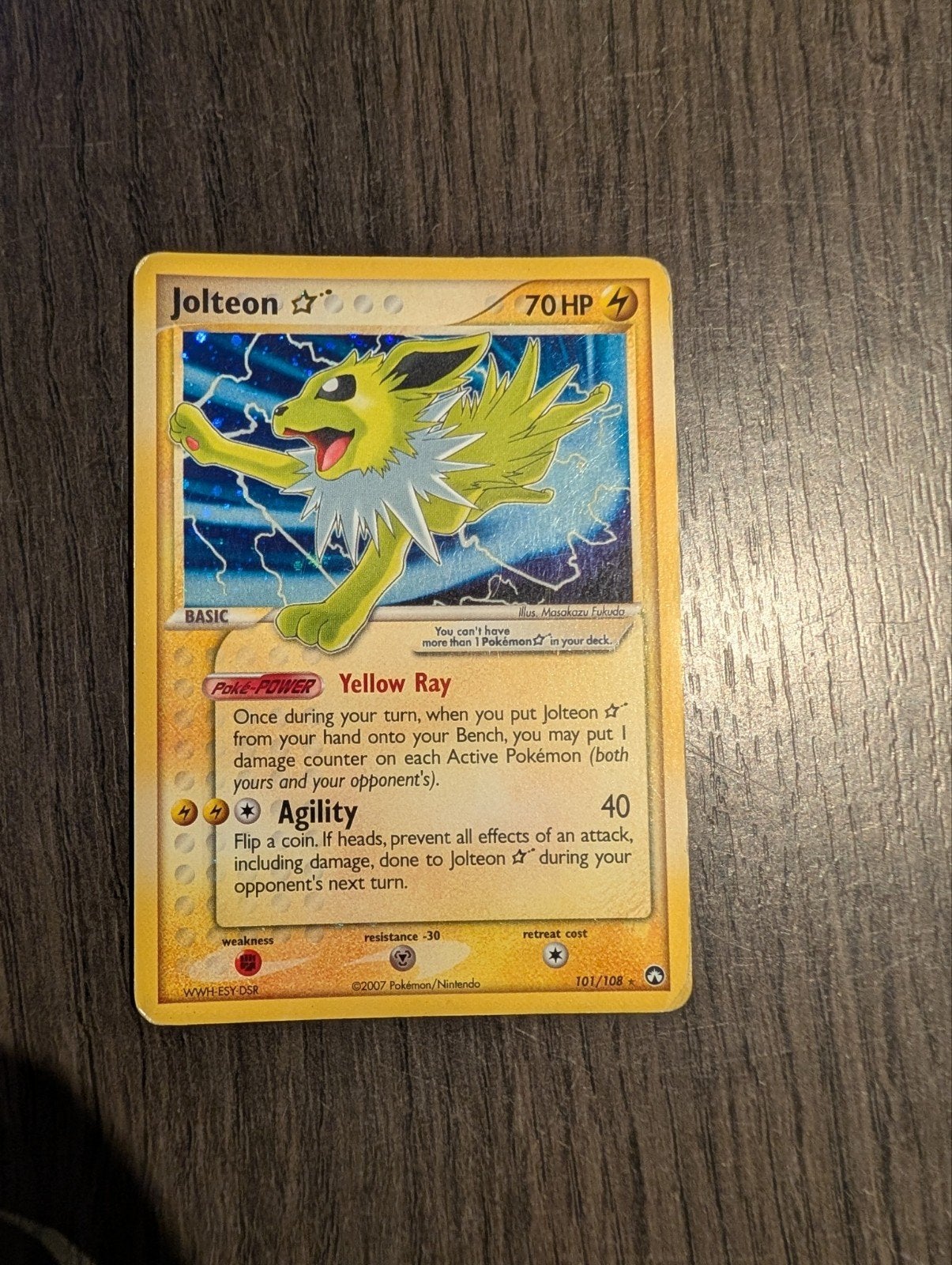 Pokémon Jolteon Gold Star 101/108 – EX Power Keepers, Ophalen of Verzenden, Zo goed als nieuw