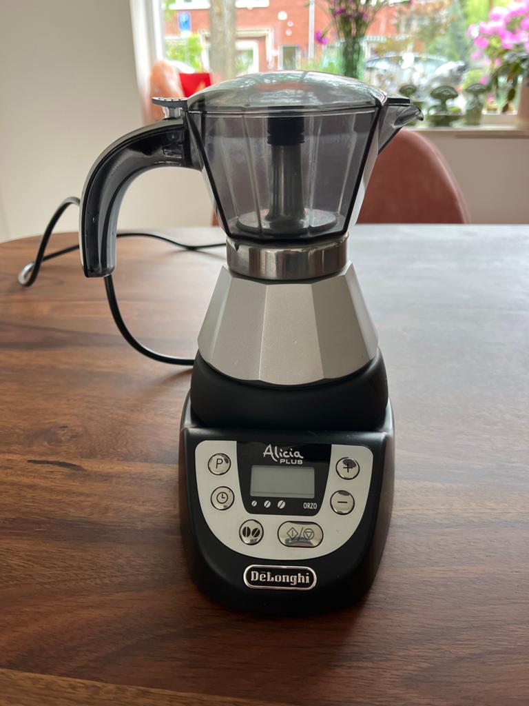 DeLonghi Alicia PLUS EMKP 21.B Elektrische Moka Koffiezetter, Ophalen, Overige modellen, Gemalen koffie, Zo goed als nieuw