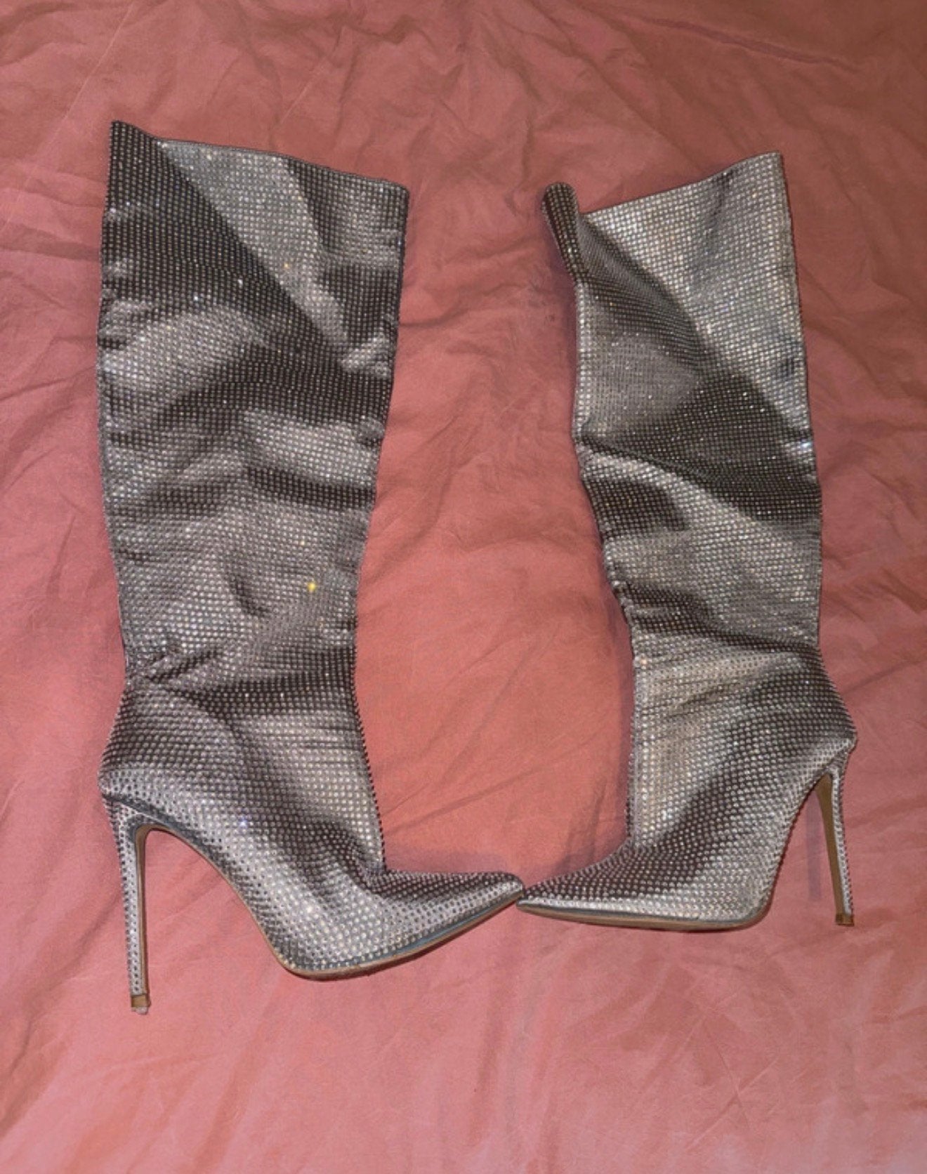 Eye catcher laarzen zilver, Hoge laarzen, Overige kleuren, Verzenden, Gedragen