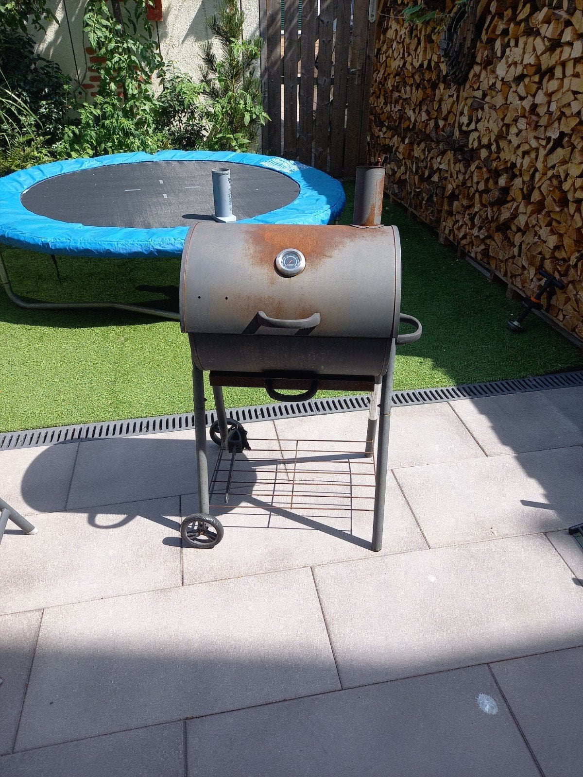 Gebruikte BBQ Smoker met thermometer, Ophalen, Gebruikt, Onbekend