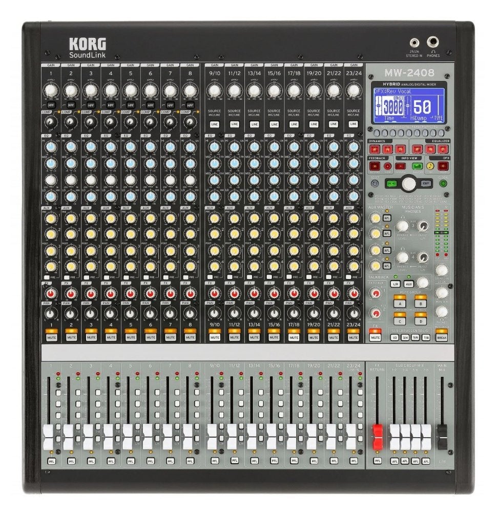 Korg MW-2408, Muziek en Instrumenten, Mengpanelen, Ophalen of Verzenden, Gebruikt, 20 kanalen of meer, Microfooningang