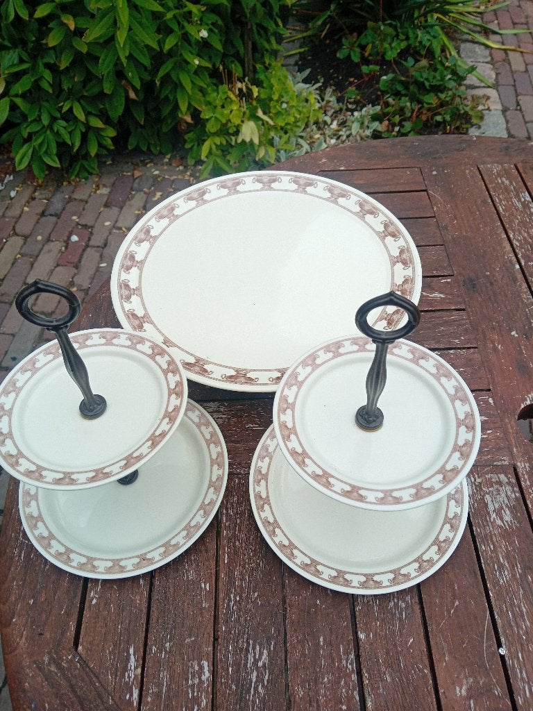 Mooie servies set Vos Home&Garden (Etagères + Serveerschaal), Ophalen, Overige merken, Nieuw, Schaal of Schalen