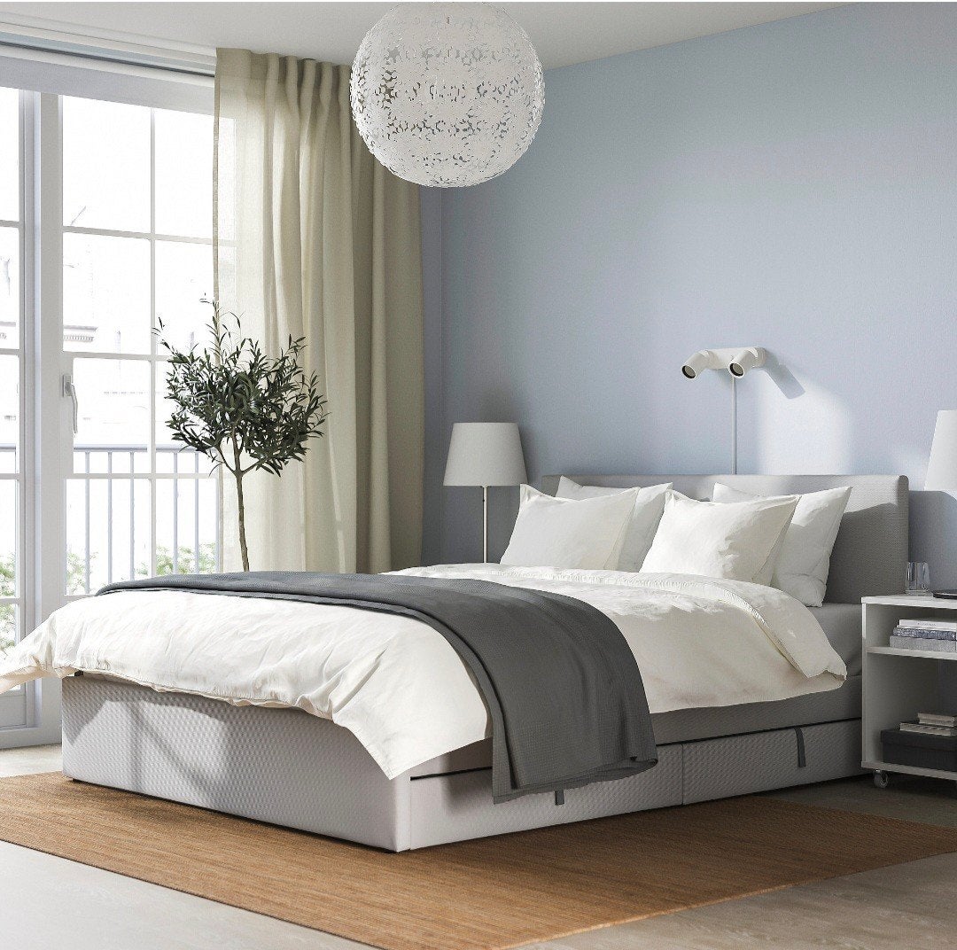 IKEA Gladstad bedframe 140x200 met opberglades, Huis en Inrichting, Slaapkamer | Bedden, Ophalen, Tweepersoons, 140 cm, Zo goed als nieuw