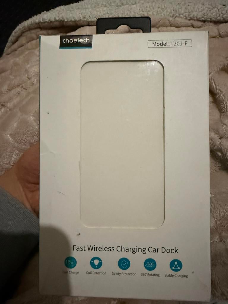 Choetech draadloze auto oplader 15W + telefoonhouder NIEUW, Nieuw, Ophalen of Verzenden, Support@choetech.com, CHOETECH