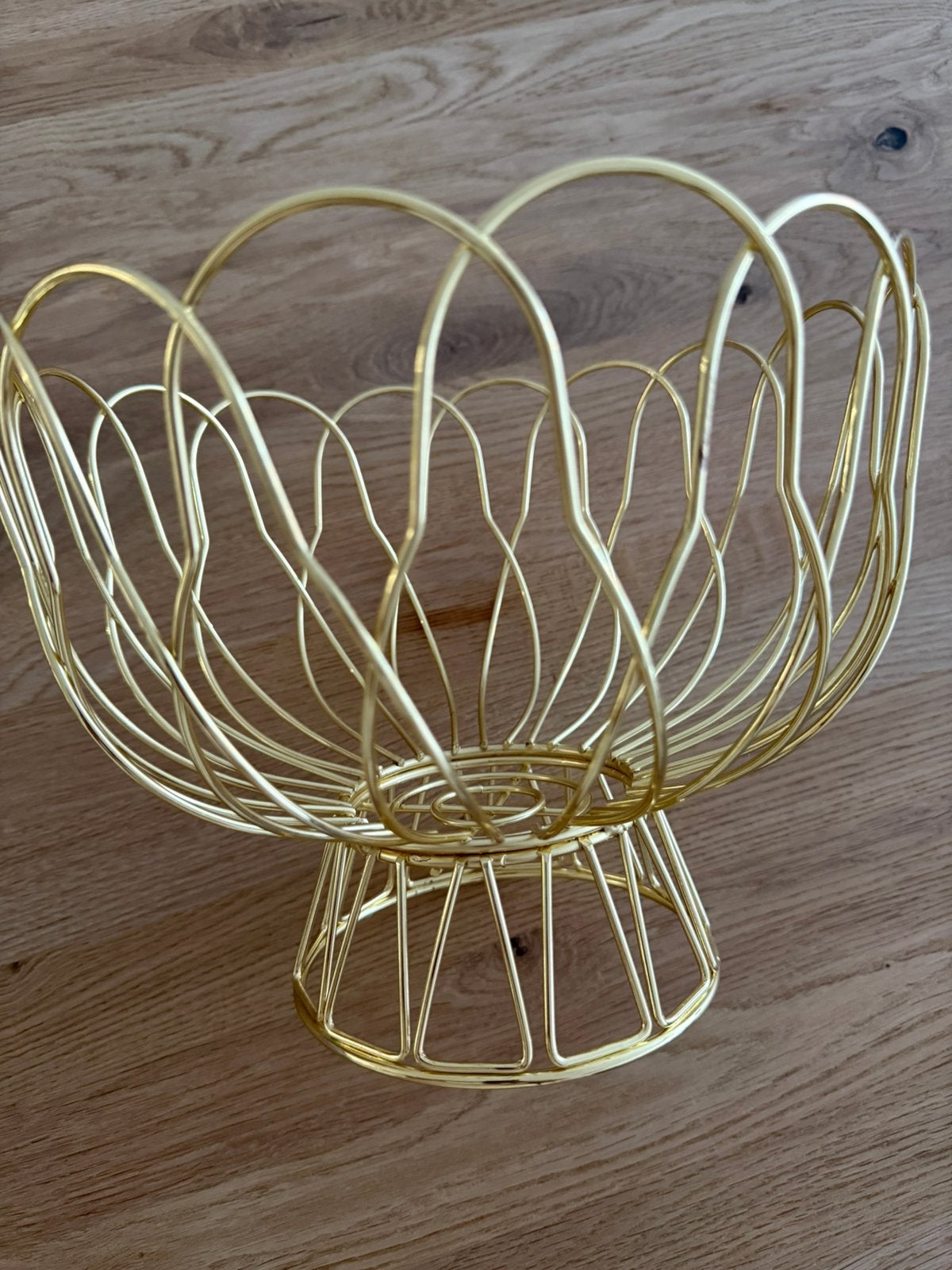 Gouden bloem schaal, Ophalen, Zo goed als nieuw, Rond, Overige materialen