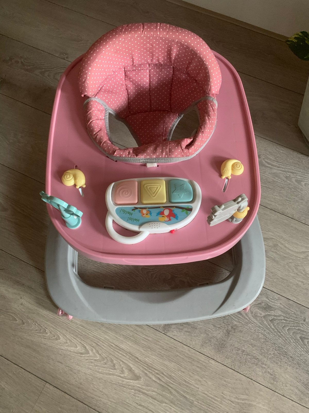 Roze Baby Loopstoel met Speelgoed, Ophalen of Verzenden, Zo goed als nieuw