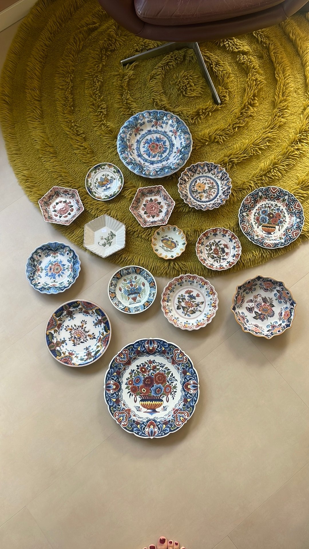 Grote partij antieke wandborden., Antiek en Kunst, Ophalen of Verzenden