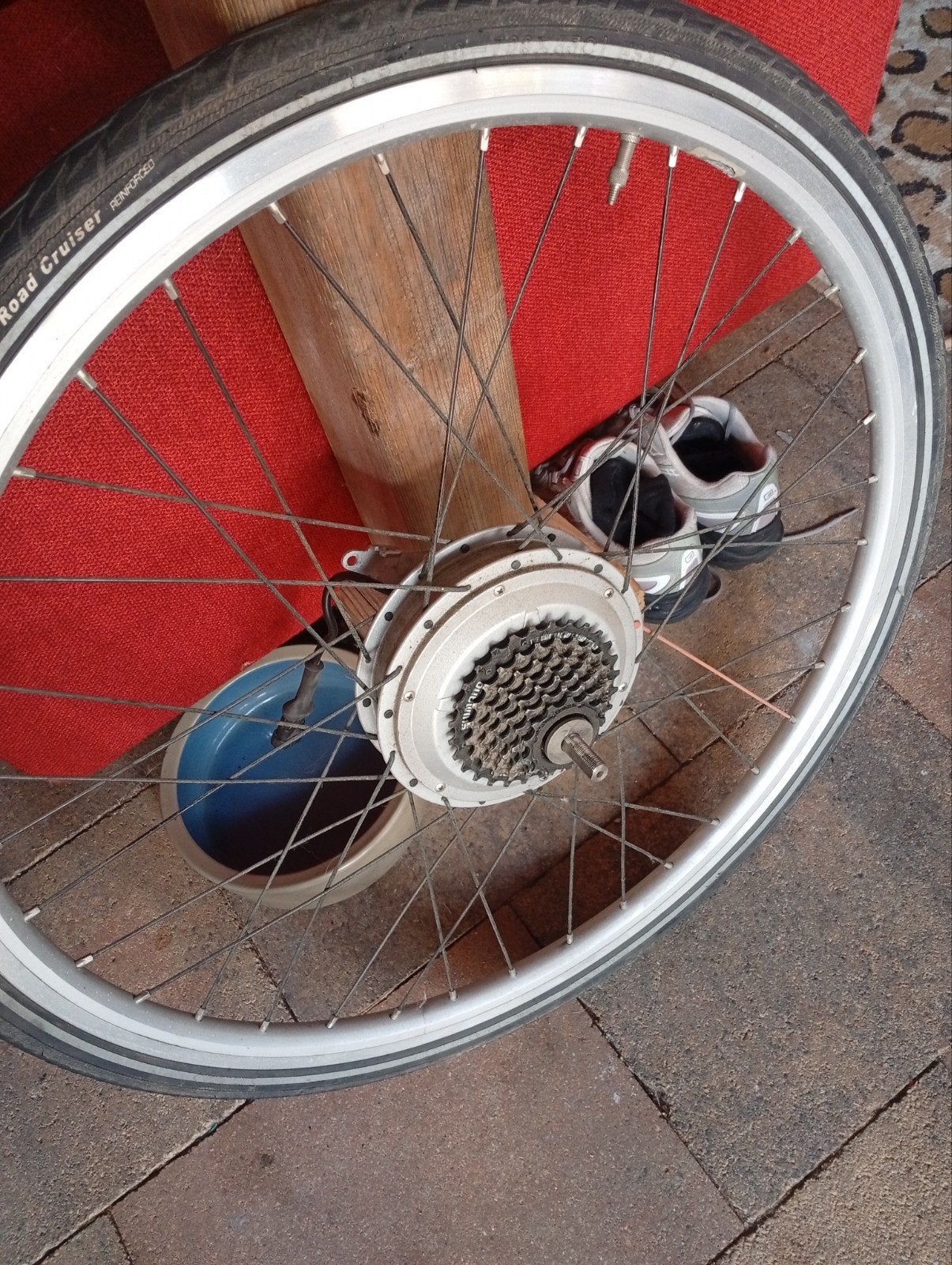 2 x electrisch wielen met cassette Sparta Batavus, Fietsen en Brommers, Fietsonderdelen, Sparta Ion, Gebruikt, Ophalen, Elektrische fiets