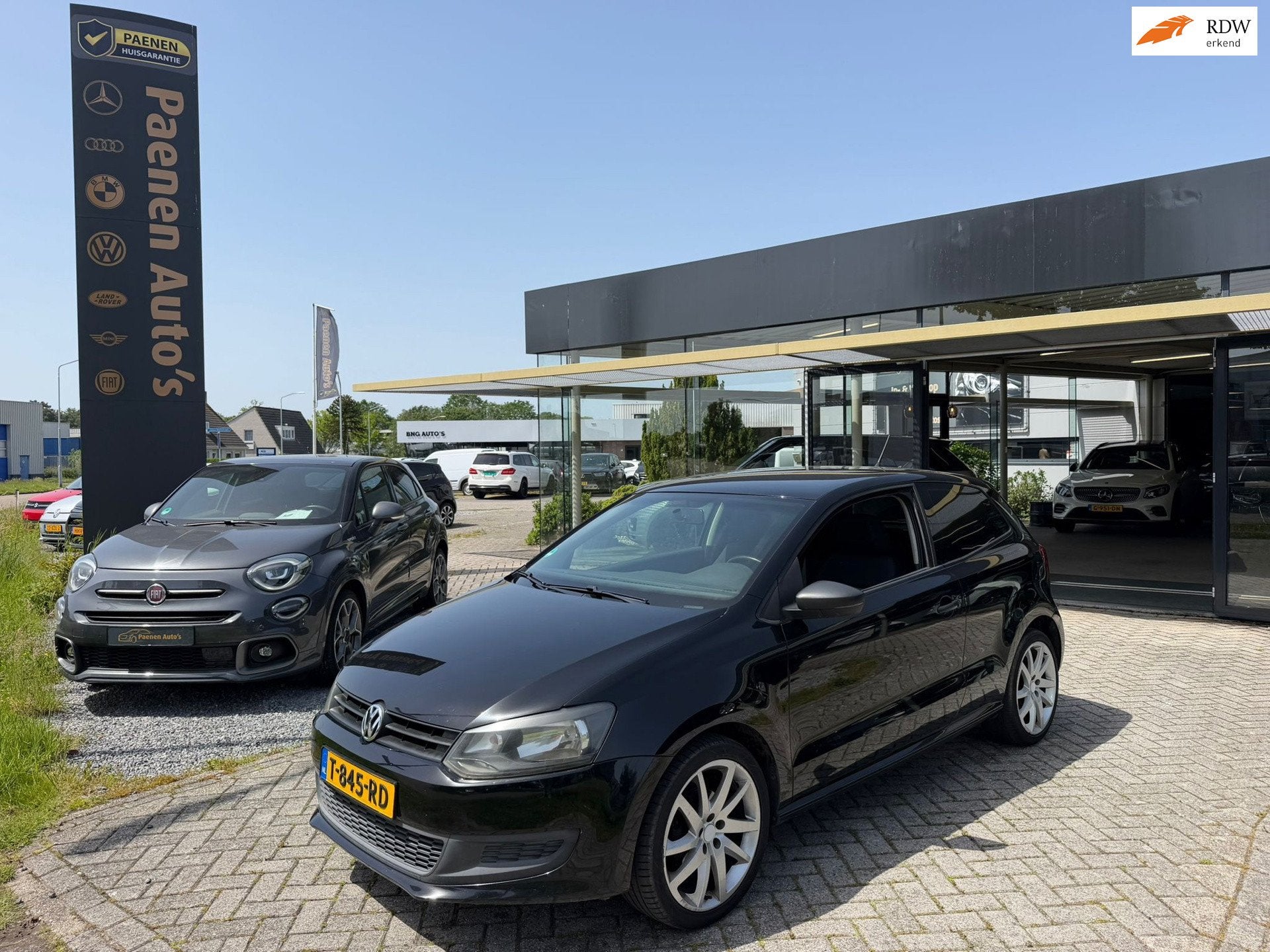 Volkswagen Polo 1.2 Easyline|Airco|GroteScherm, Euro 5, Zwart, 60 pk, 1198 cc