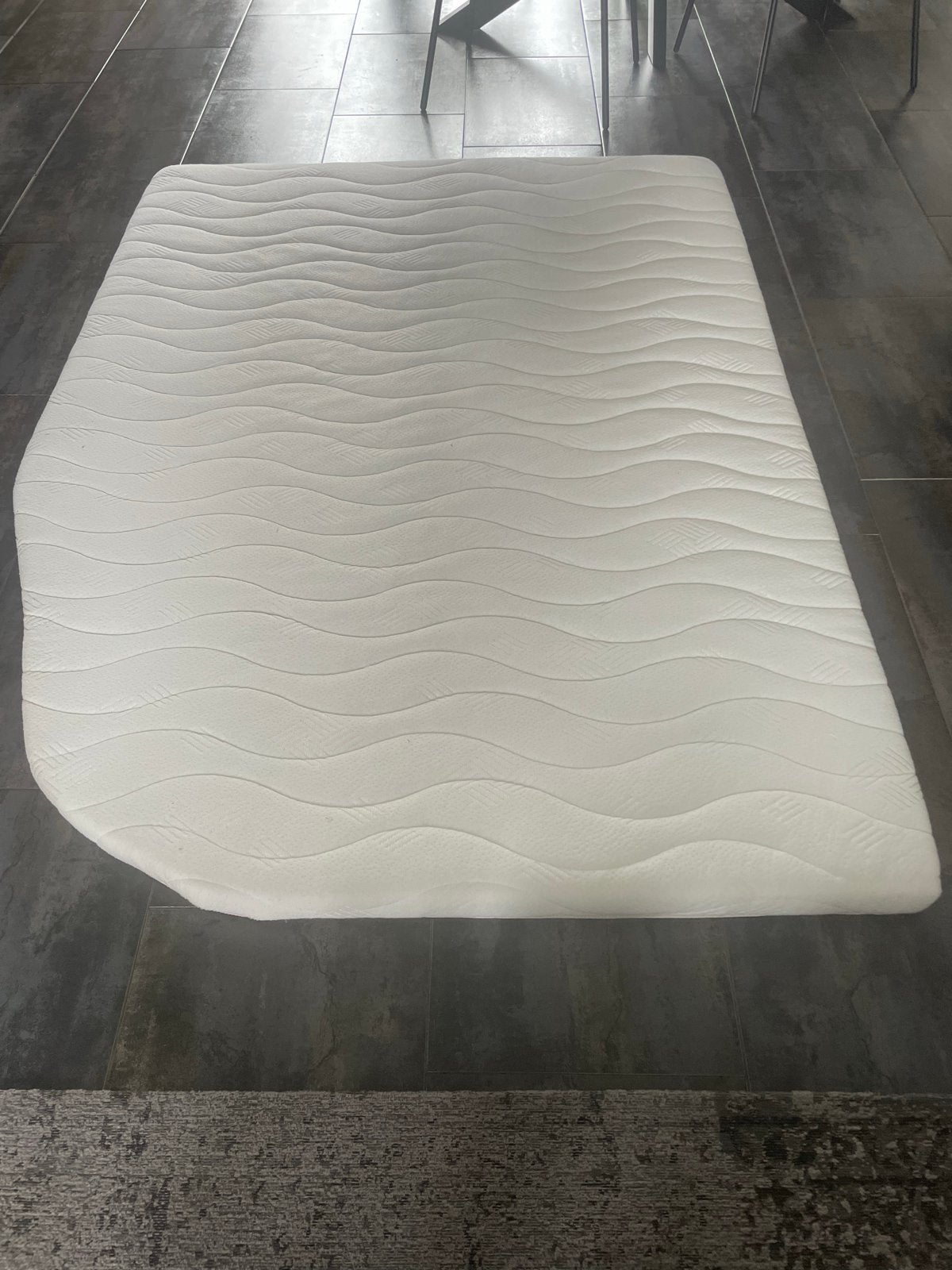 Topper voor Frans bed caravan 140x200cm incl. laken, Ophalen, Tweepersoons, 140 cm, Zo goed als nieuw
