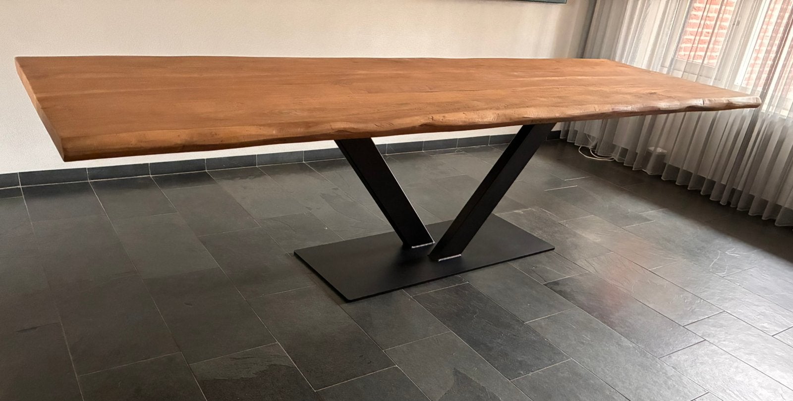 Eetkamertafel 3 meter, Ophalen, 50 tot 100 cm, Zo goed als nieuw, 150 tot 200 cm