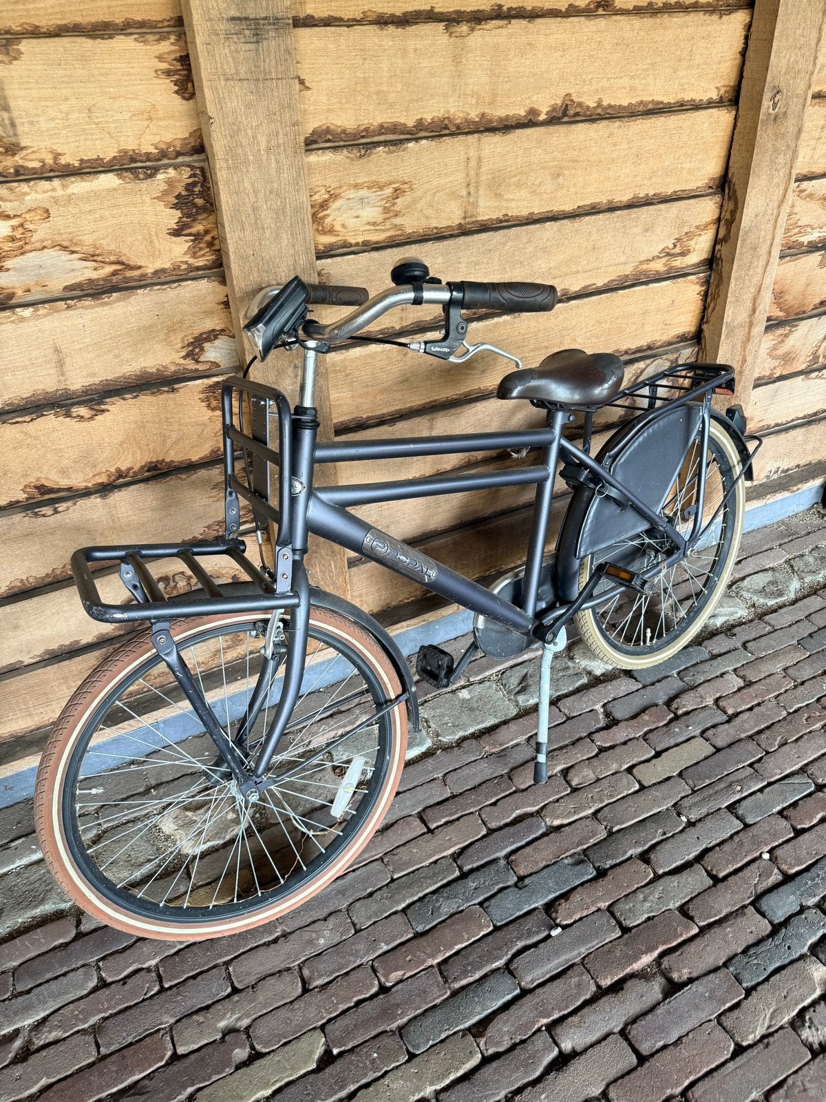 Stevige transportfiets met voordrager, Velgrem, Versnellingen, Ophalen, Overige merken