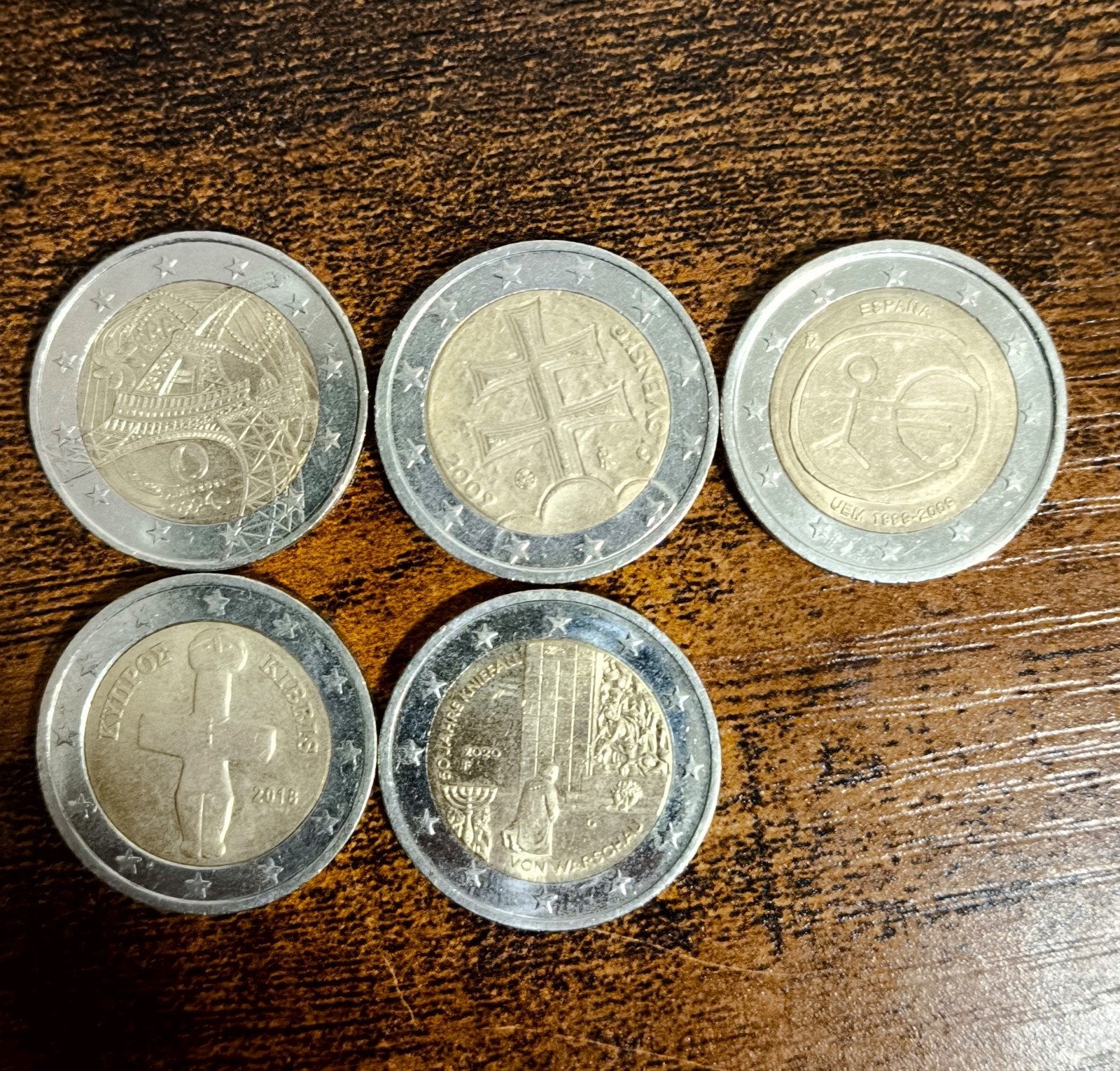 Set van 5 zeldzame 2 euro munten, Ophalen, Overige landen, 2 euro, Setje