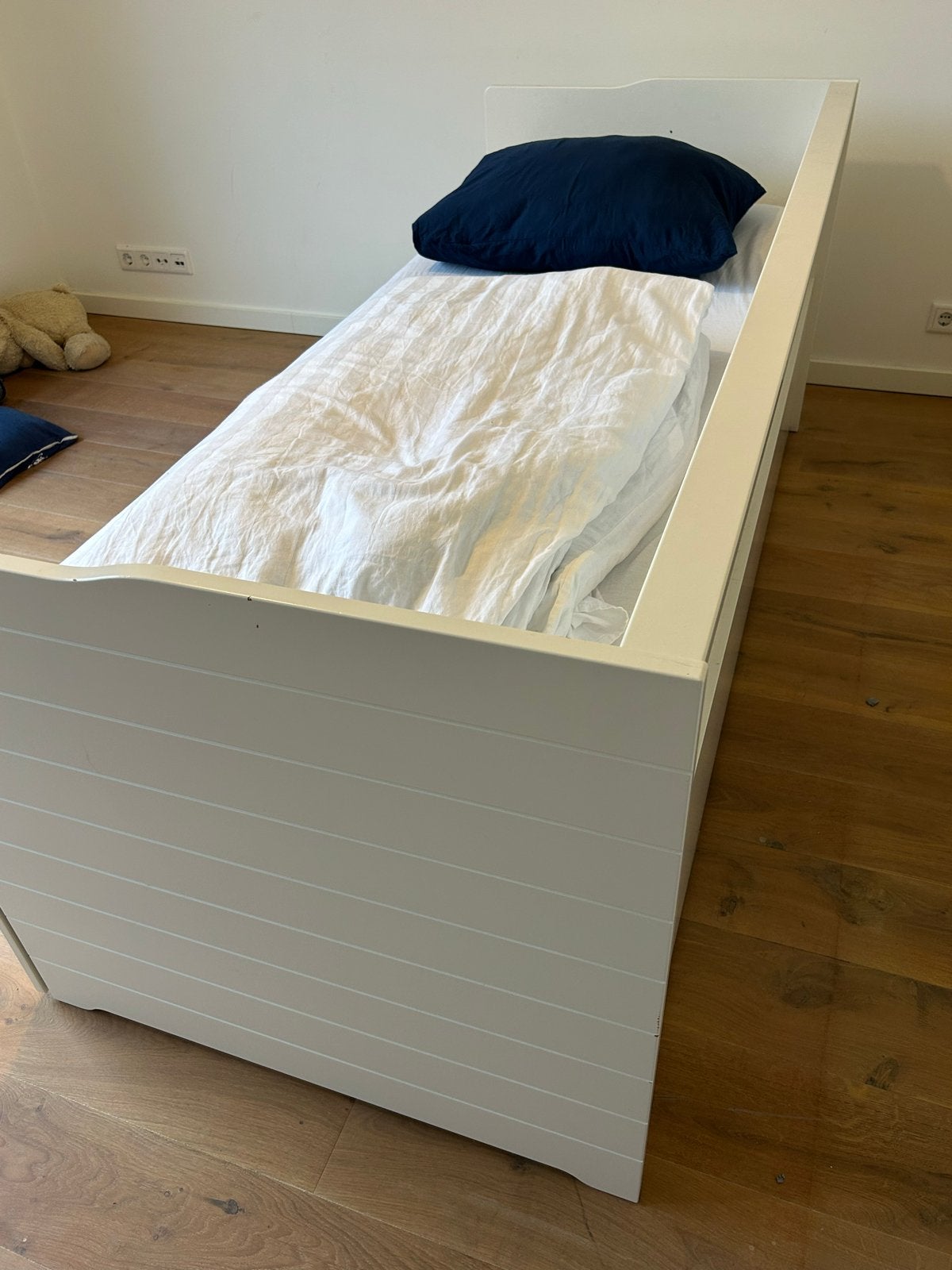 IKEA uitschuifbed 80x200 cm (excl. matrassen), Ophalen, Gebruikt, Wit, Tweepersoons